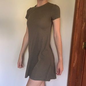 Divided Green T-Shirt Dress